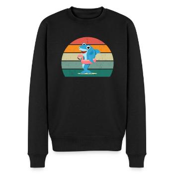 Baleines Cétacés Mammifères Mammifères marins Baleines - Pull Premium bio Homme - noir - Devant - Nico (187cm)