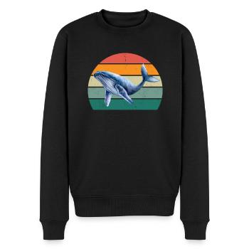 Baleines Cétacés Mammifères Mammifères marins Baleines - Pull Premium bio Homme - noir - Devant - Nico (187cm)