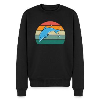 Whales Cetaceans Mammals Marine mammals Whales - Men's Premium Organic Jumper - black - Front - Nico (187cm)