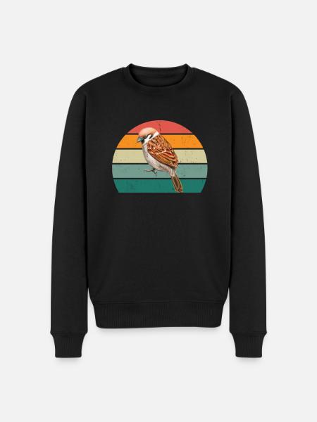 fugle flyver glidende luftfjer fjer flyvefugl - Økologisk premium-sweatshirt til mænd - sort