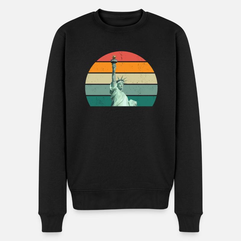 États-Unis Américains États-Unis - Pull Premium bio Homme - noir