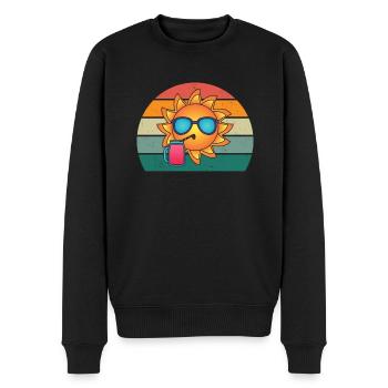 Reisen Reisende Reisender Urlaub Urlauberin Ferien - Männer Premium Bio Pullover - Schwarz - Vorne - Nico (187cm)