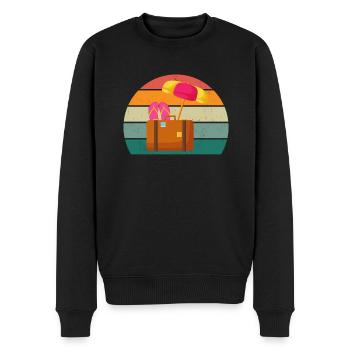 Reisen Reisende Reisender Urlaub Urlauberin Ferien - Männer Premium Bio Pullover - Schwarz - Vorne - Nico (187cm)