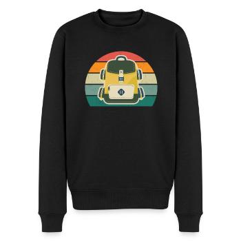 Reisen Reisende Reisender Urlaub Urlauberin Ferien - Männer Premium Bio Pullover - Schwarz - Vorne - Nico (187cm)