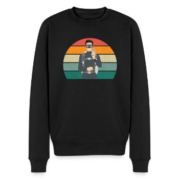 Plongeur Plongée Plongée Oxygène Plongée - Pull Premium bio Homme - noir - Devant - Nico (187cm)