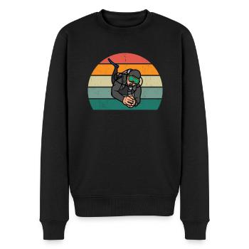 Plongeur Plongée Plongée Oxygène Plongée - Pull Premium bio Homme - noir - Devant - Nico (187cm)