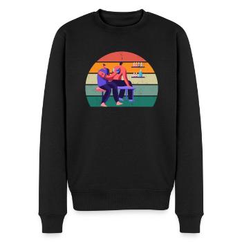 tatoo tattoo tattoowierer tattowierer körperkunst - Männer Premium Bio Pullover - Schwarz - Vorne - Nico (187cm)