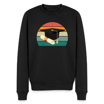 Studying Student Studies Degree Bachelor University - Men's Premium Organic Jumper - black - Front - Nico (187cm)