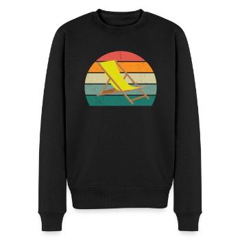 sand urlaub urlauber urlauberin ferien holiday - Männer Premium Bio Pullover - Schwarz - Vorne - Nico (187cm)