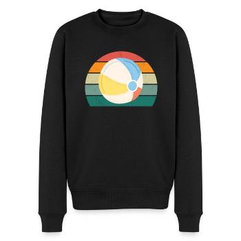 sand urlaub urlauber urlauberin ferien holiday - Männer Premium Bio Pullover - Schwarz - Vorne - Nico (187cm)