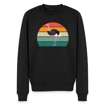Autruches Ratites Oiseaux Autruche Afrique - Pull Premium bio Homme - noir - Devant - Nico (187cm)