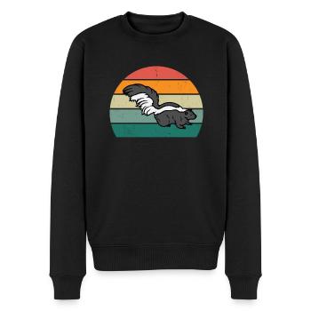 stinktiere stinken säugetier verteidigen stinktier - Männer Premium Bio Pullover - Schwarz - Vorne - Nico (187cm)