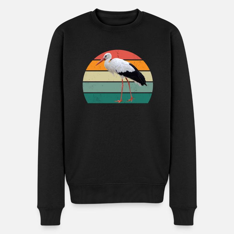 Störche Störchin Baby Kinder Kind Schnabel Storch - Männer Premium Bio Pullover - Schwarz