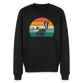 stinktiere stinken säugetier verteidigen stinktier - Männer Premium Bio Pullover - Schwarz - Vorne - Nico (187cm)