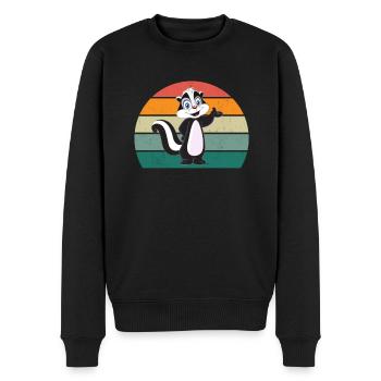 stinktiere stinken säugetier verteidigen stinktier - Männer Premium Bio Pullover - Schwarz - Vorne - Nico (187cm)