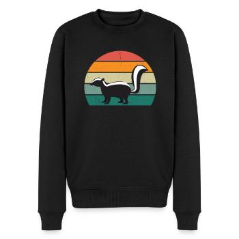 stinktiere stinken säugetier verteidigen stinktier - Männer Premium Bio Pullover - Schwarz - Vorne - Nico (187cm)