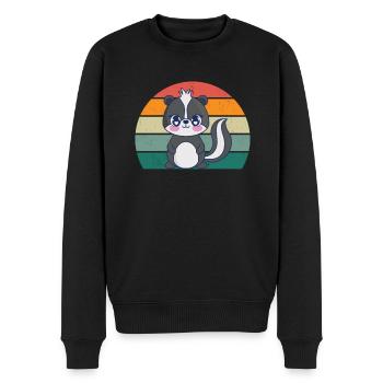 stinktiere stinken säugetier verteidigen stinktier - Männer Premium Bio Pullover - Schwarz - Vorne - Nico (187cm)