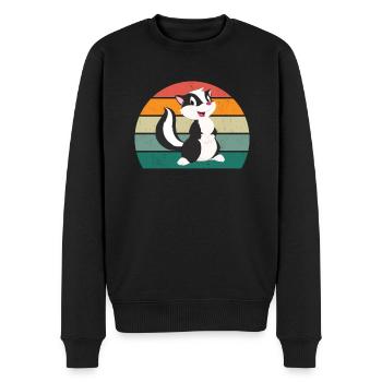 stinktiere stinken säugetier verteidigen stinktier - Männer Premium Bio Pullover - Schwarz - Vorne - Nico (187cm)