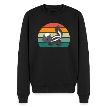 stinktiere stinken säugetier verteidigen stinktier - Männer Premium Bio Pullover - Schwarz - Vorne - Nico (187cm)