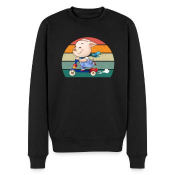 porcs porcs verrat porcherie porc - Pull Premium bio Homme - noir - Devant - Nico (187cm)