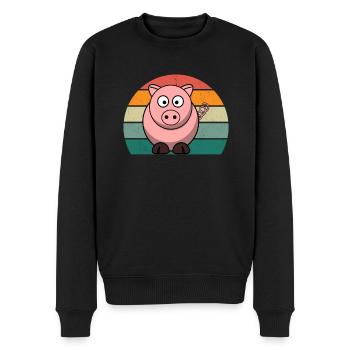 porcs porcs verrat porcherie porc - Pull Premium bio Homme - noir - Devant - Nico (187cm)