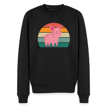 porcs porcs verrat porcherie porc - Pull Premium bio Homme - noir - Devant - Nico (187cm)