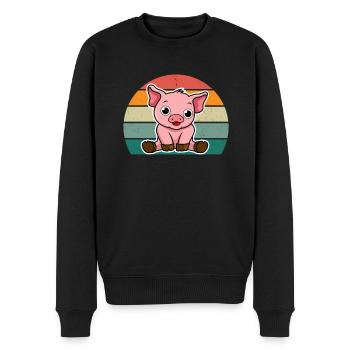porcs porcs verrat porcherie porc - Pull Premium bio Homme - noir - Devant - Nico (187cm)