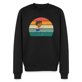 Schwertkampf Schwert Klinge Lanze Säbel Dolch - Männer Premium Bio Pullover - Schwarz - Vorne - Nico (187cm)