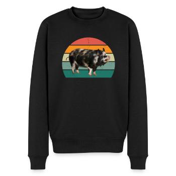 porcs porcs verrat porcherie porc - Pull Premium bio Homme - noir - Devant - Nico (187cm)