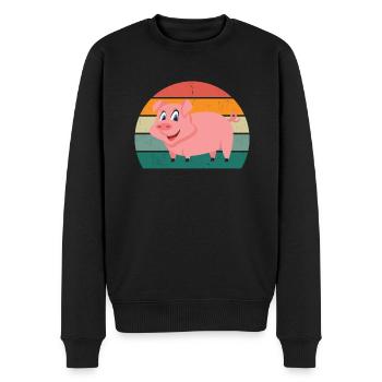 porcs porcs verrat porcherie porc - Pull Premium bio Homme - noir - Devant - Nico (187cm)