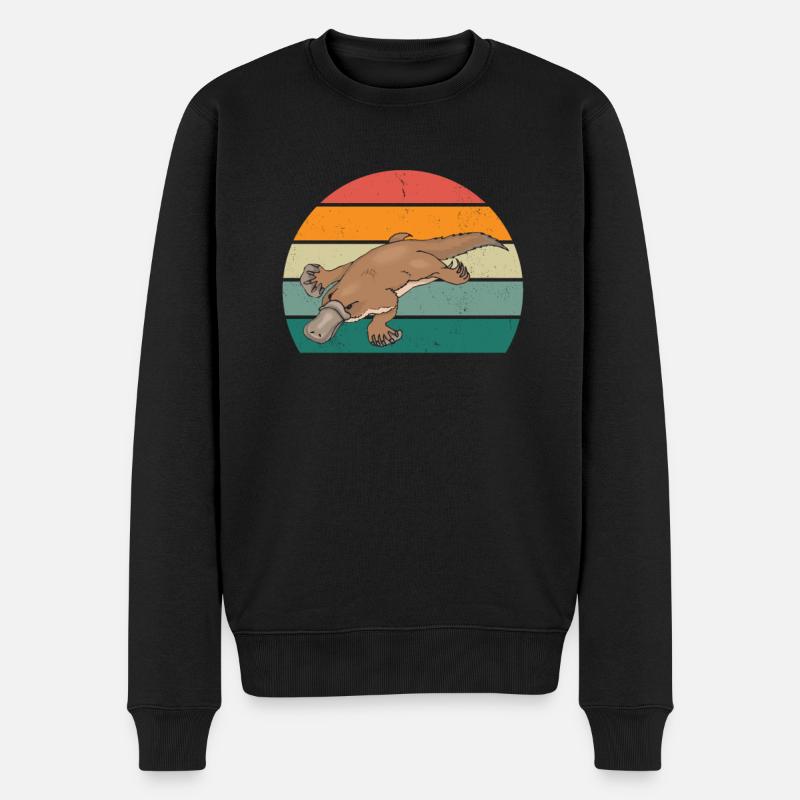 Schnabeltier Schnabel Biber Ente Eier Säugetier - Männer Premium Bio Pullover - Schwarz