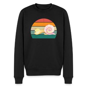 Schnecke Insekten Schneckenhaus Nacktschnecke - Männer Premium Bio Pullover - Schwarz - Vorne - Nico (187cm)