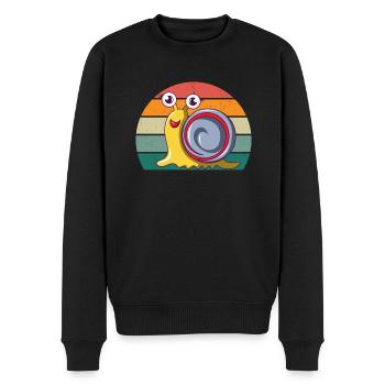 Schnecke Insekten Schneckenhaus Nacktschnecke - Männer Premium Bio Pullover - Schwarz - Vorne - Nico (187cm)