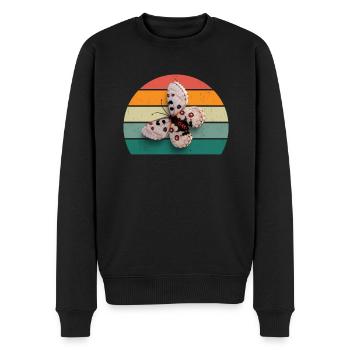 Papillon Chenille Chenilles Cocoon Mouche Floraison - Pull Premium bio Homme - noir - Devant - Nico (187cm)