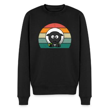 Sheep Flock of sheep Goats Goats Lamb Sheep wool - Men's Premium Organic Jumper - black - Front - Nico (187cm)