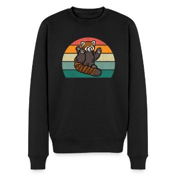 Rote Pandas Rot Panda Bambus Asien Roter Pandabär - Männer Premium Bio Pullover - Schwarz - Vorne - Nico (187cm)
