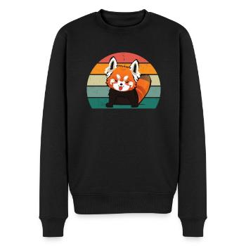 Rote Pandas Rot Panda Bambus Asien Roter Pandabär - Männer Premium Bio Pullover - Schwarz - Vorne - Nico (187cm)