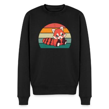 Rote Pandas Rot Panda Bambus Asien Roter Pandabär - Männer Premium Bio Pullover - Schwarz - Vorne - Nico (187cm)