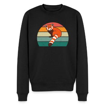 Rote Pandas Rot Panda Bambus Asien Roter Pandabär - Männer Premium Bio Pullover - Schwarz - Vorne - Nico (187cm)