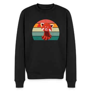 Rote Pandas Rot Panda Bambus Asien Roter Pandabär - Männer Premium Bio Pullover - Schwarz - Vorne - Nico (187cm)