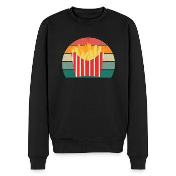 French fries Potato Potatoes Frying - Men's Premium Organic Jumper - black - Front - Nico (187cm)