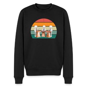Politiciens La société politicienne fait de la politique - Pull Premium bio Homme - noir - Devant - Nico (187cm)