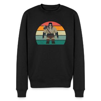 Orc Orc Forteresse Orc Arme Orque Cruel Orc Fantasy Orc - Pull Premium bio Homme - noir - Devant - Nico (187cm)