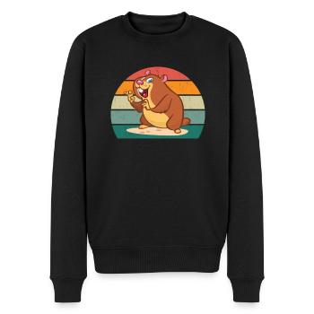Rongeurs Rongeurs Hamster Rat Souris Écureuil - Pull Premium bio Homme - noir - Devant - Nico (187cm)