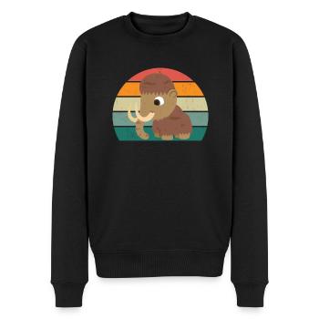 Mammouth Ice Age Elephants Fur Snow Ice Stone Age - Pull Premium bio Homme - noir - Devant - Nico (187cm)