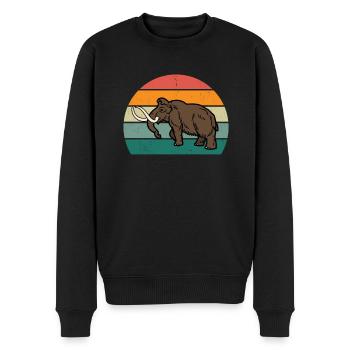 Mammouth Ice Age Elephants Fur Snow Ice Stone Age - Pull Premium bio Homme - noir - Devant - Nico (187cm)