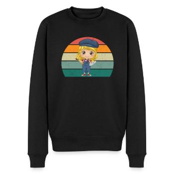 Peintre Peintre Dessin Dessinatrice Dessinatrice Couleur - Pull Premium bio Homme - noir - Devant - Nico (187cm)