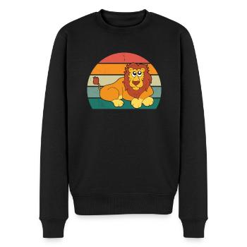 Lion Lioness Pride of Lions Mane Lion's Mane King Lion - Men's Premium Organic Jumper - black - Front - Nico (187cm)