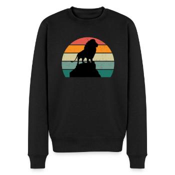 Lion Lionne Fierté des Lions Mane Lion’s Mane King Lion - Pull Premium bio Homme - noir - Devant - Nico (187cm)