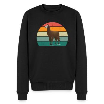 Lamas Alpaga Alpagas Lamamama Lamamama Lama Lama Lama - Pull Premium bio Homme - noir - Devant - Nico (187cm)